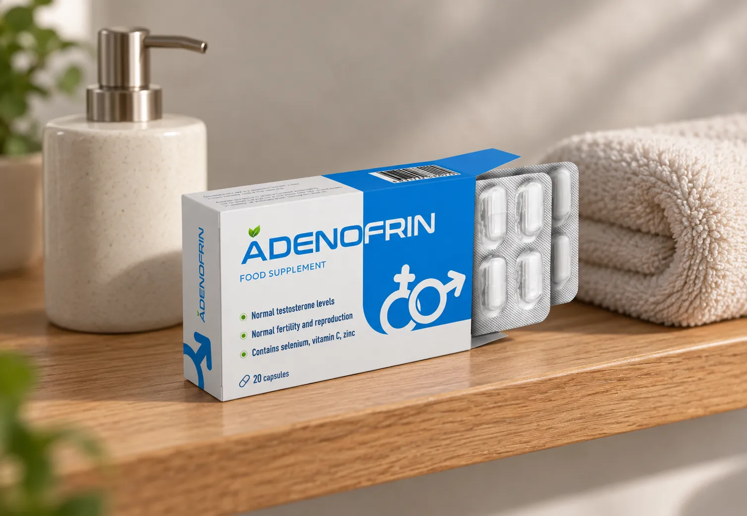 Adenofrin caps — el envase en el día a día